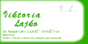 viktoria lajko business card